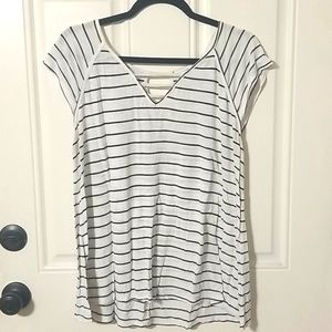 Maurices White striped top